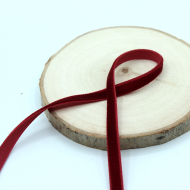 Ruban velours 7mm x1m bordeaux