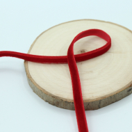 Ruban velours 7mm x1m rouge