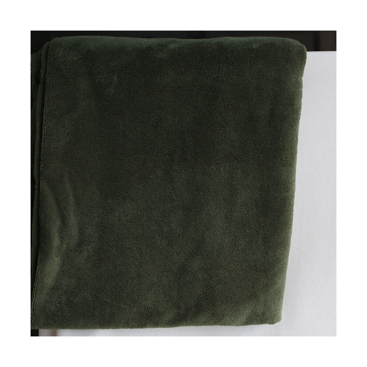 Eponge bambou / coton doudou coloris vert olive