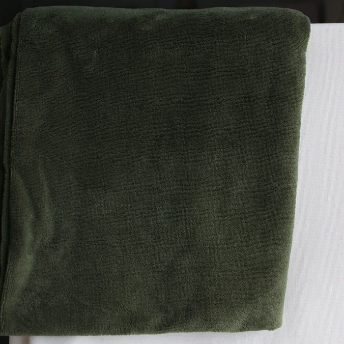 Eponge bambou / coton doudou coloris vert olive