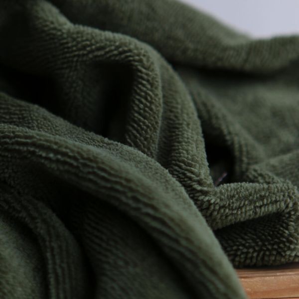 Eponge bambou / coton doudou coloris vert olive