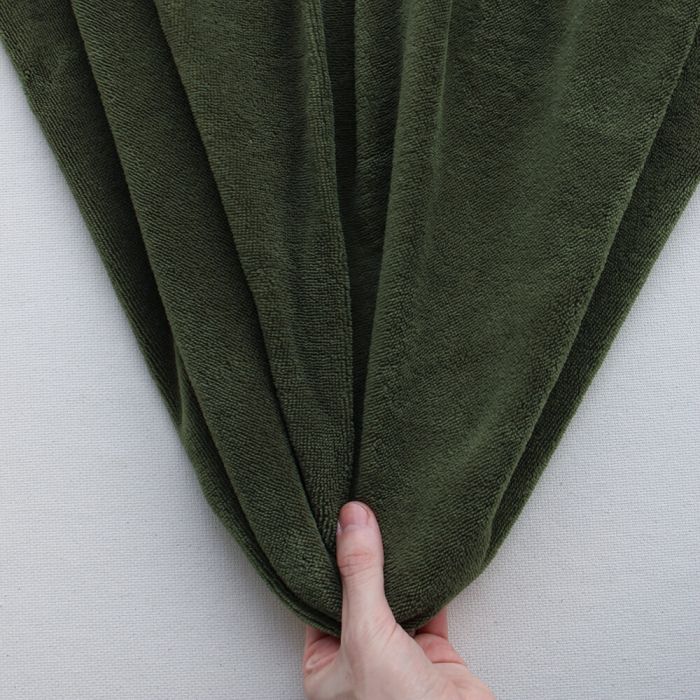 Eponge bambou / coton doudou coloris vert olive