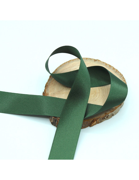 Ruban satin 25mm x1m vert cèdre