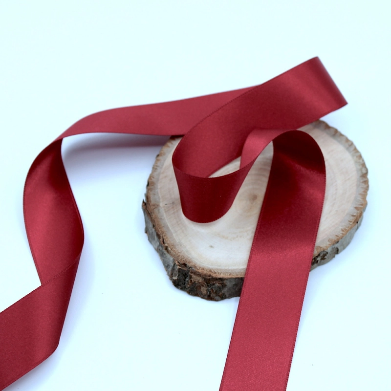 Ruban satin 25mm x1m rouge hermès