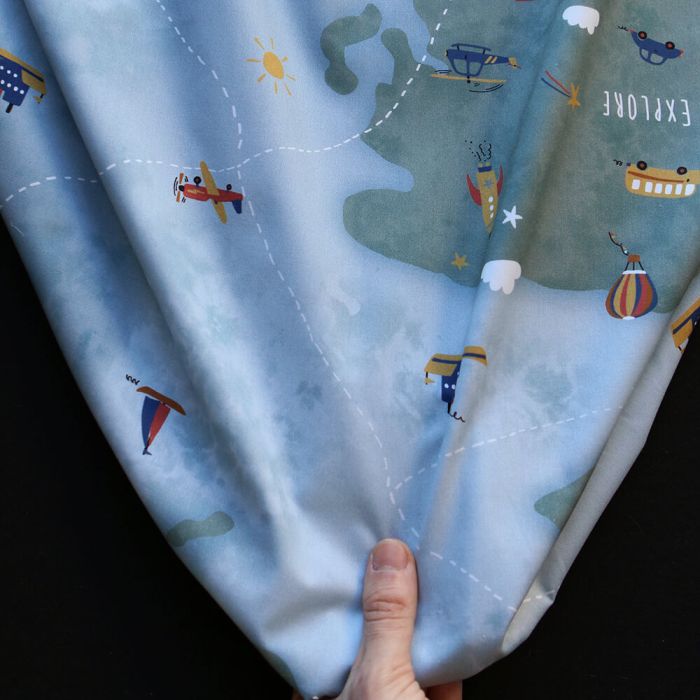 copie de Popeline de coton imprimé fleurs vert et jaune