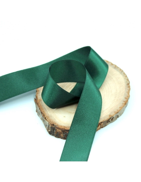 Ruban satin 25mm x1m vert sapin