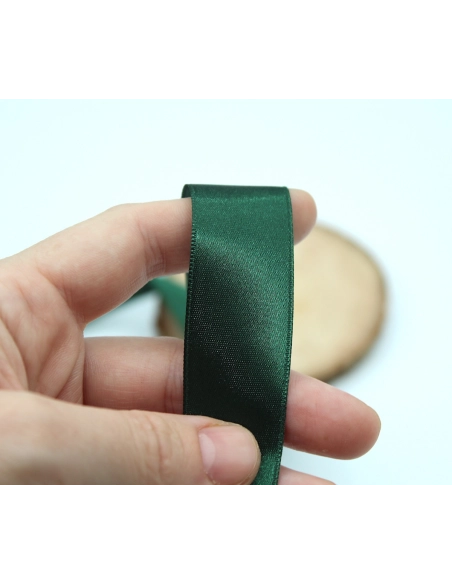 Ruban satin 25mm x1m vert sapin