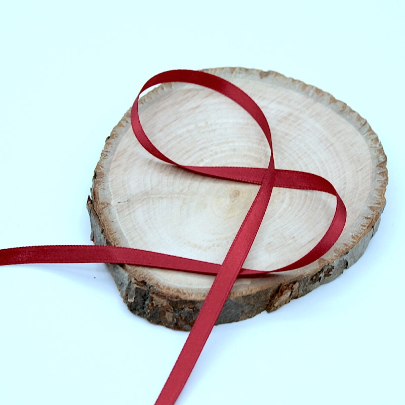 Ruban satin 6mm x1m rouge Hermès