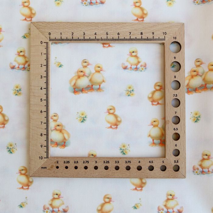 Gaston - Popeline douce coton organique fond écru imprimé canetons