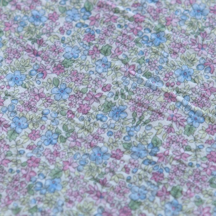 Victoire - Double gaze de coton BIO motif petites fleurs pastel