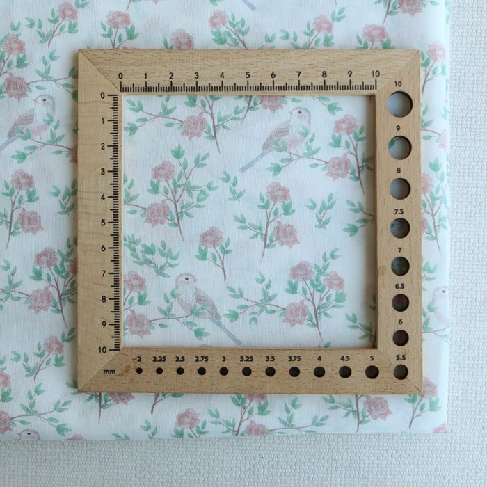 Azura - Batiste de coton douce à imprimé fleuri & oiseaux