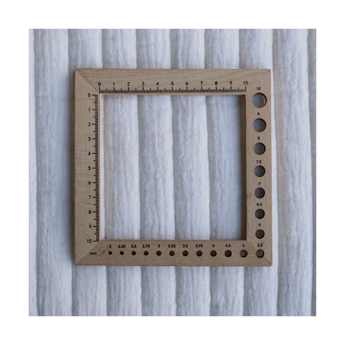 Tissu matelassé double gaze coton uni écru rayures