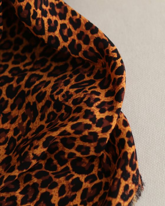 Viscose Ecovero imprimé léopard Graou coloris feu