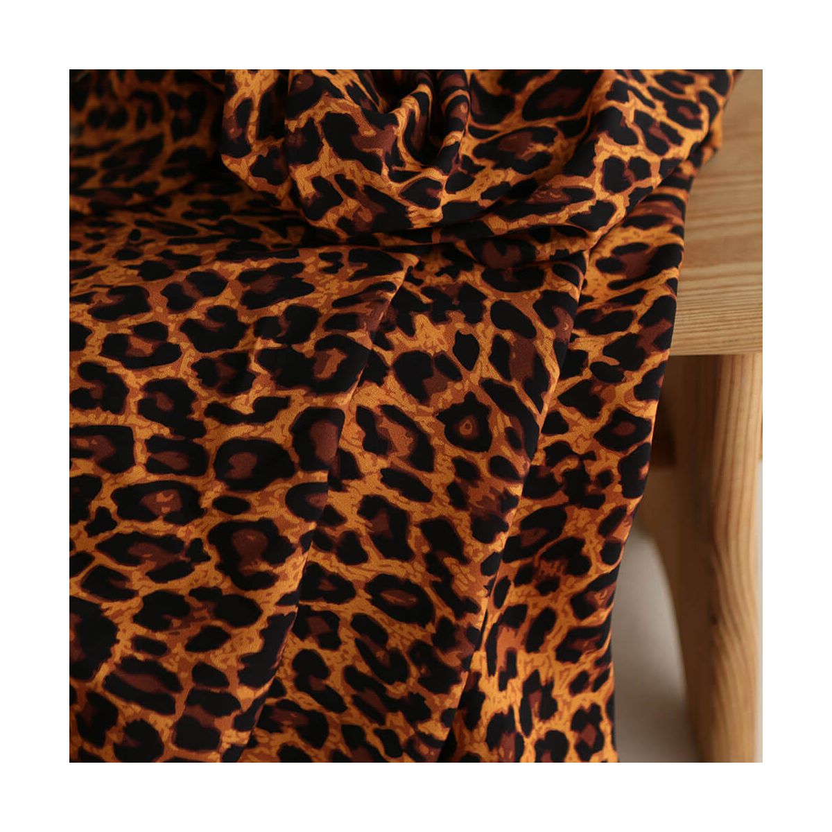 Viscose Ecovero imprimé léopard Graou coloris feu