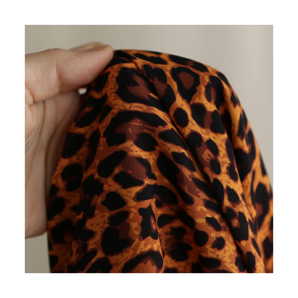 Viscose Ecovero imprimé léopard Graou coloris feu