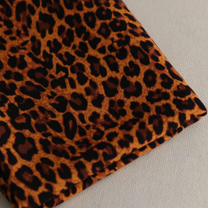 Viscose Ecovero imprimé léopard Graou coloris feu