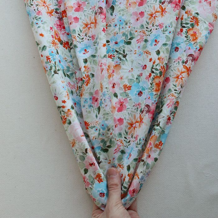 Suzon - Batiste de coton douce à imprimé fleuri aquarelle