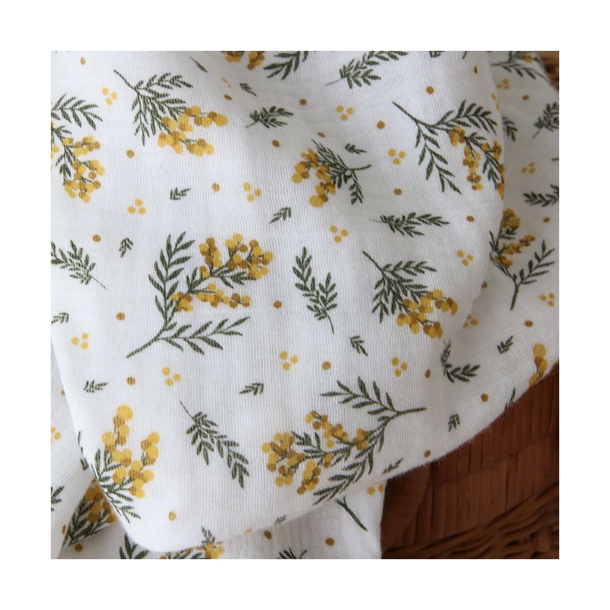 Mimosa - Double gaze de coton BIO motif exclusif