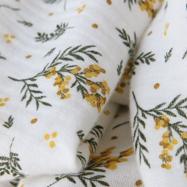 Mimosa - Double gaze de coton BIO motif exclusif 2