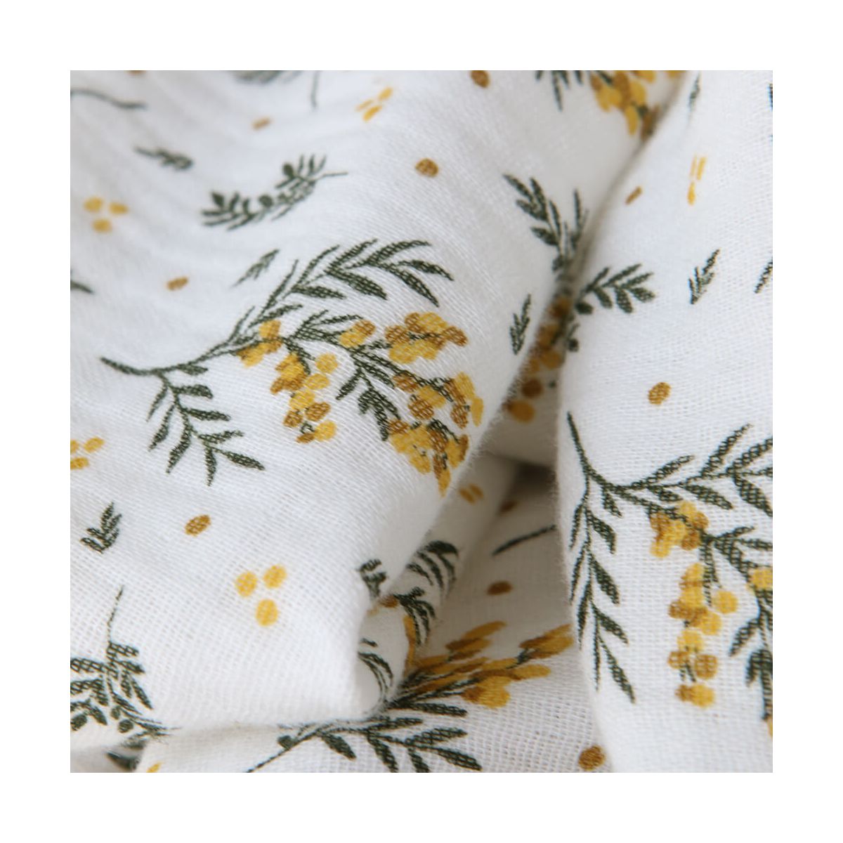 Mimosa - Double gaze de coton BIO motif exclusif