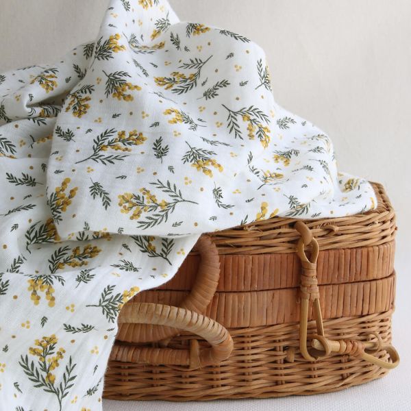 Mimosa - Double gaze de coton BIO motif exclusif 2