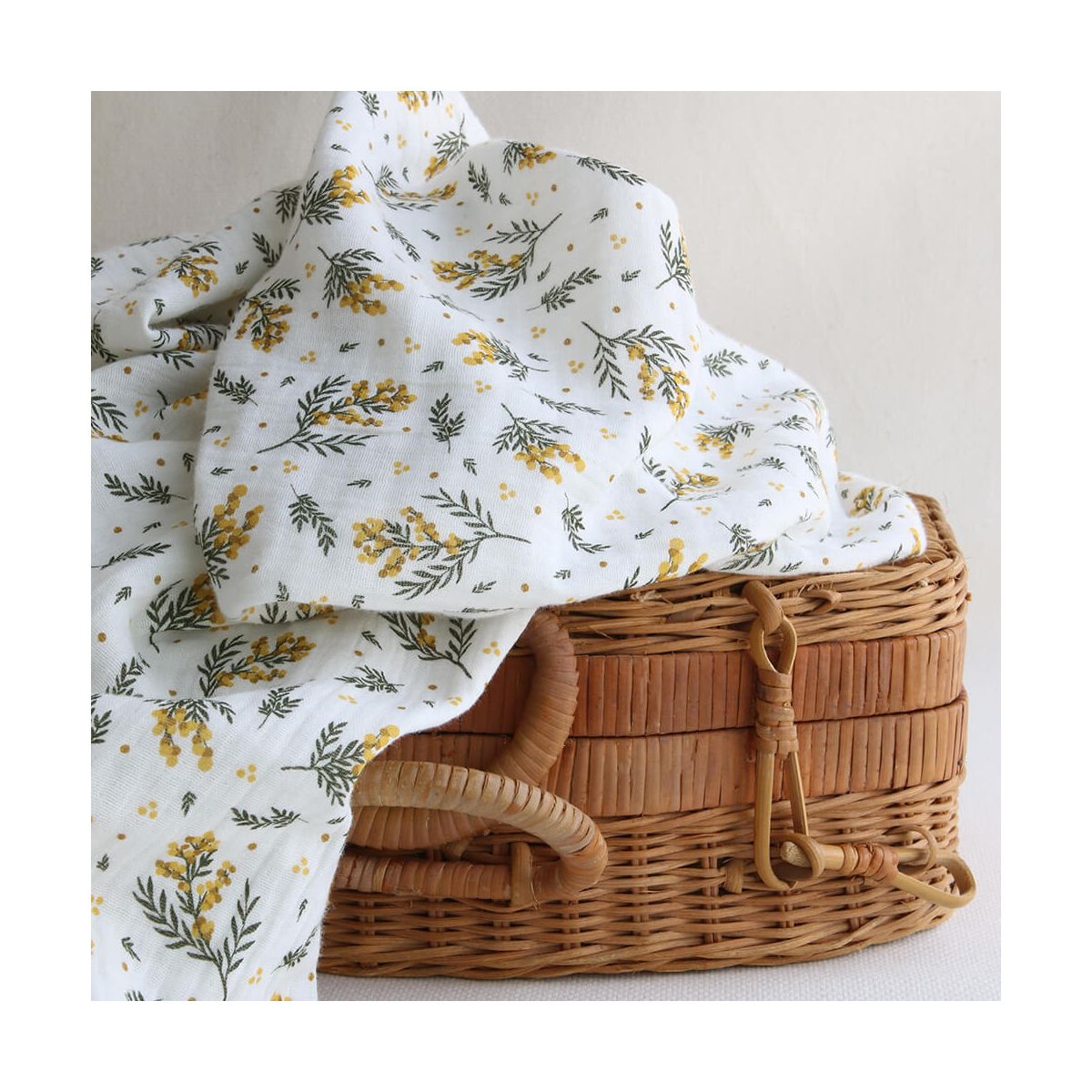 Mimosa - Double gaze de coton BIO motif exclusif