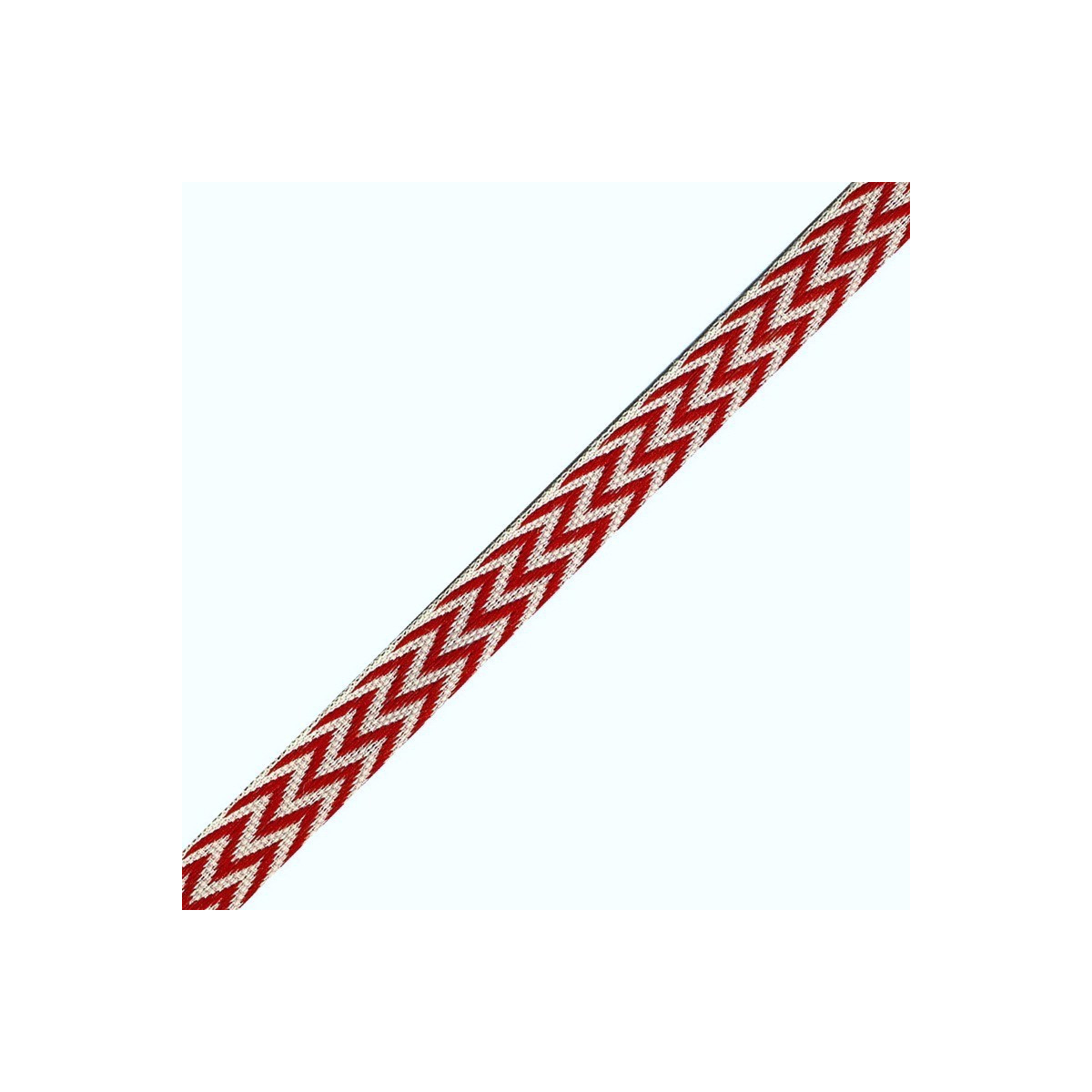 Ruban tissé chevrons rouge blanc 10mm x1m Ruban tissé chevrons rouge blanc 10mm x1m