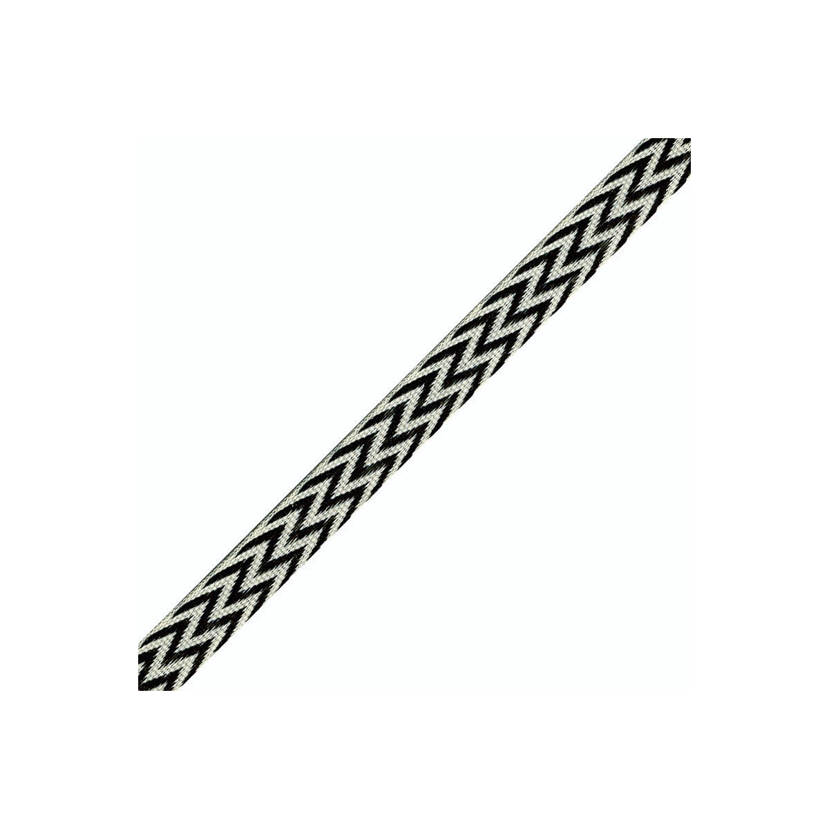 Ruban tissé chevrons noir blanc 10mm x1m Ruban tissé chevrons noir blanc 10mm x1m