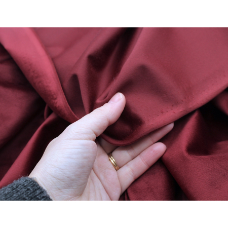 Velours ras coton organique coloris bordeaux Velours ras coton organique coloris bordeaux