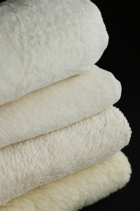 Gaby - Fausse fourrure / Moumoute / Sherpa 100% coton BIO non blanchi écru poils ras