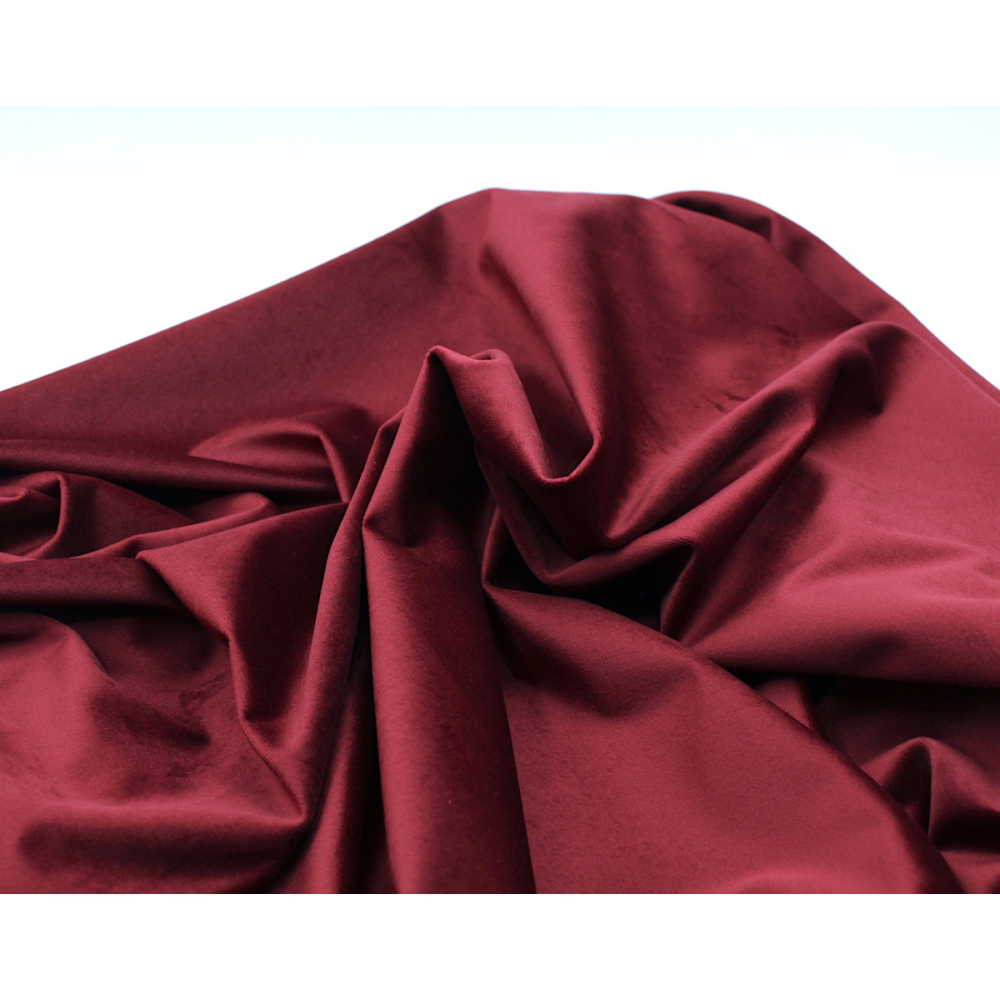 Velours ras coton organique coloris bordeaux