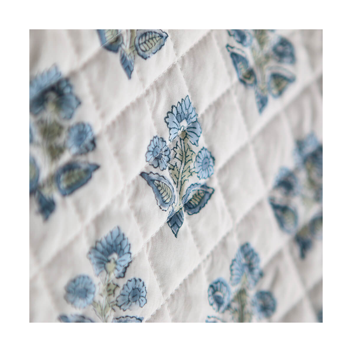 Tara - Tissu indien matelassé double face coton hand block largeur 100cm