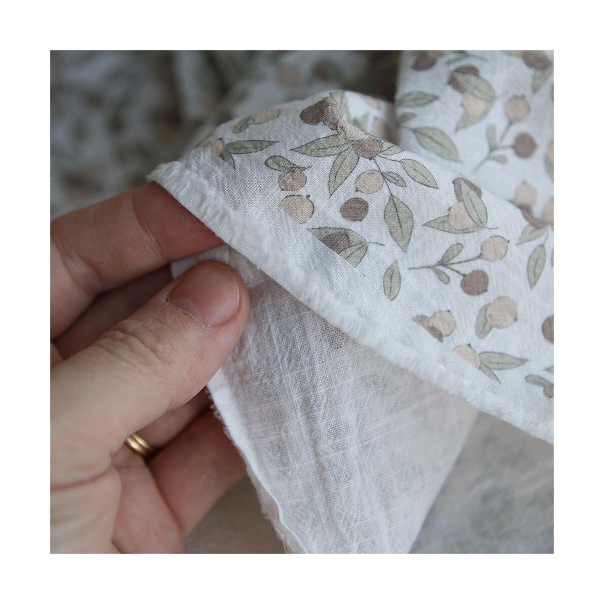 Hind full - Coton lavé bio motif exclusif nautre