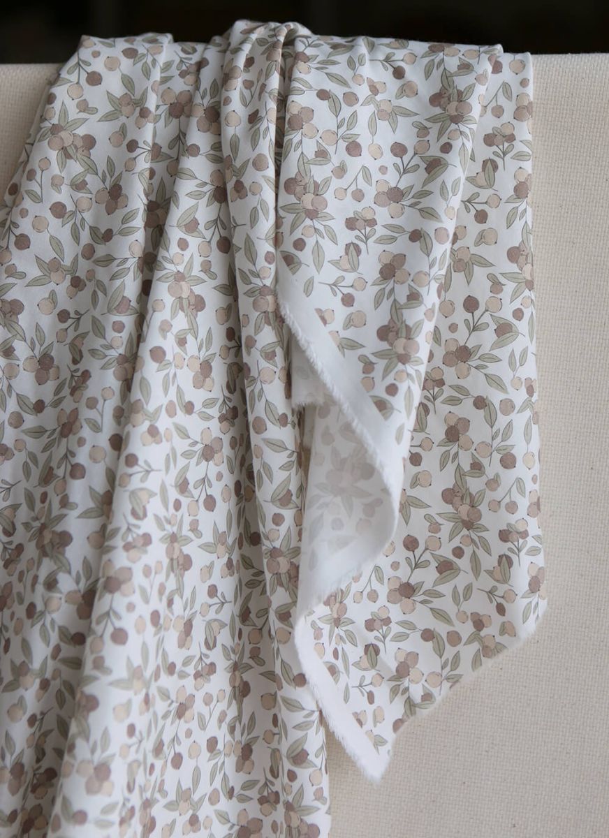 Hind Full - Popeline douce coton BIO organique fond blanc lait exclusif nature