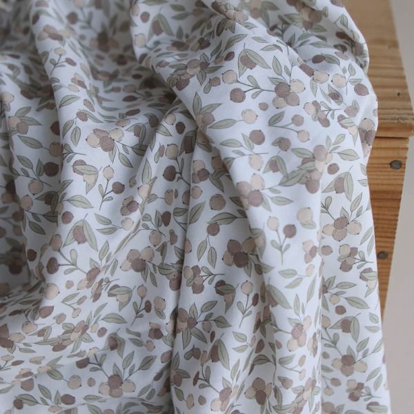 Hind Full - Popeline douce coton BIO organique fond blanc lait exclusif nature