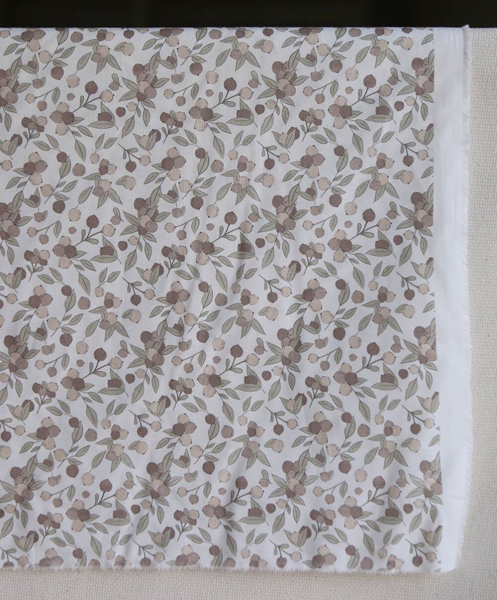 Hind Full - Popeline douce coton BIO organique fond blanc lait exclusif nature