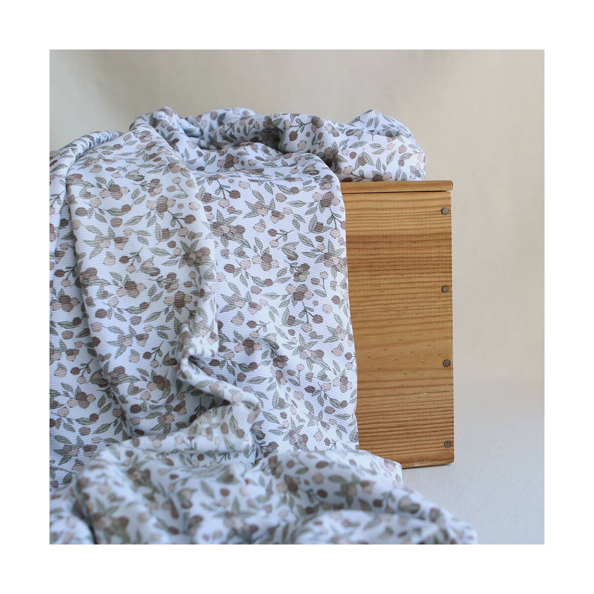 Hind full - Jersey coton côtes fines motif exclusif nature