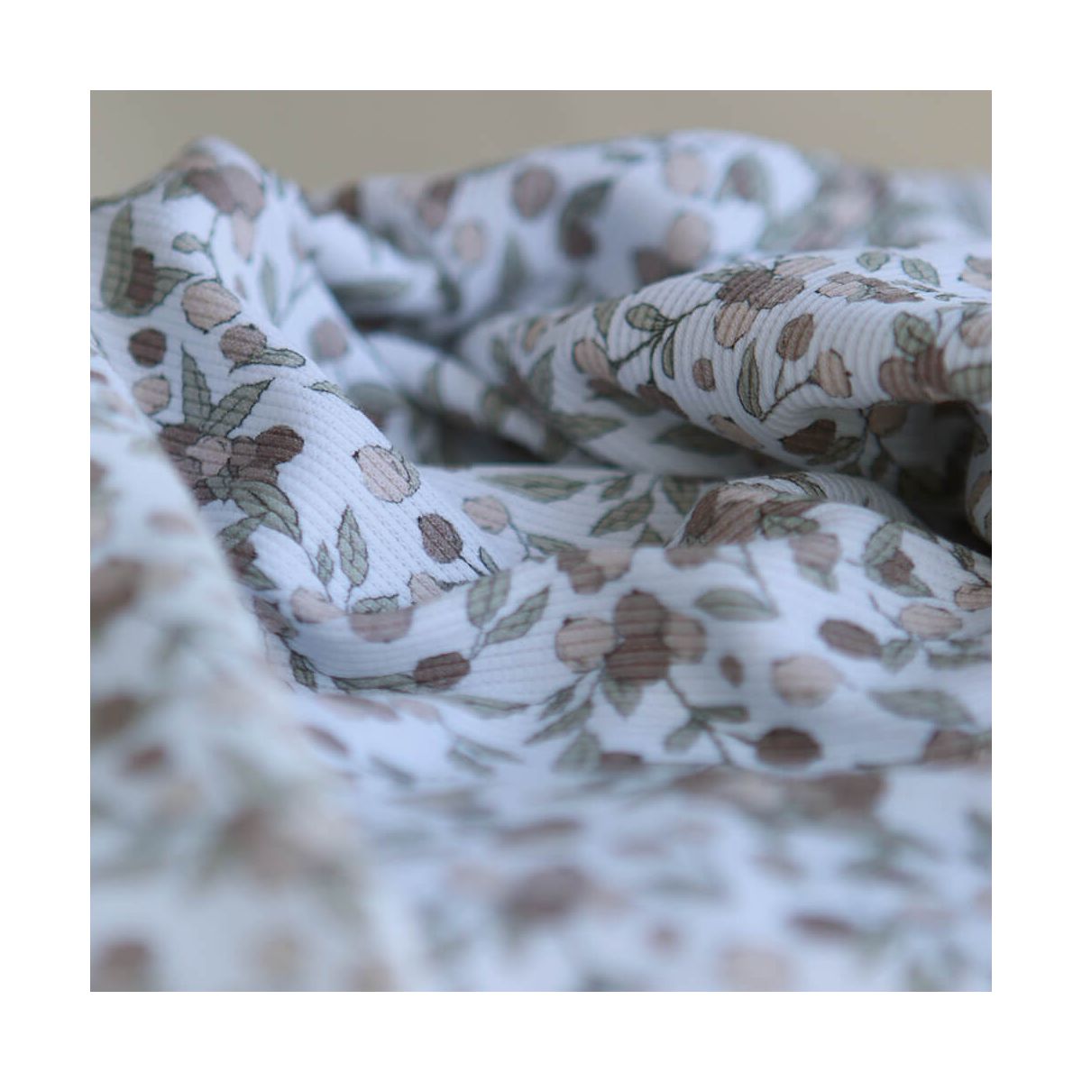 Hind full - Jersey coton côtes fines motif exclusif nature