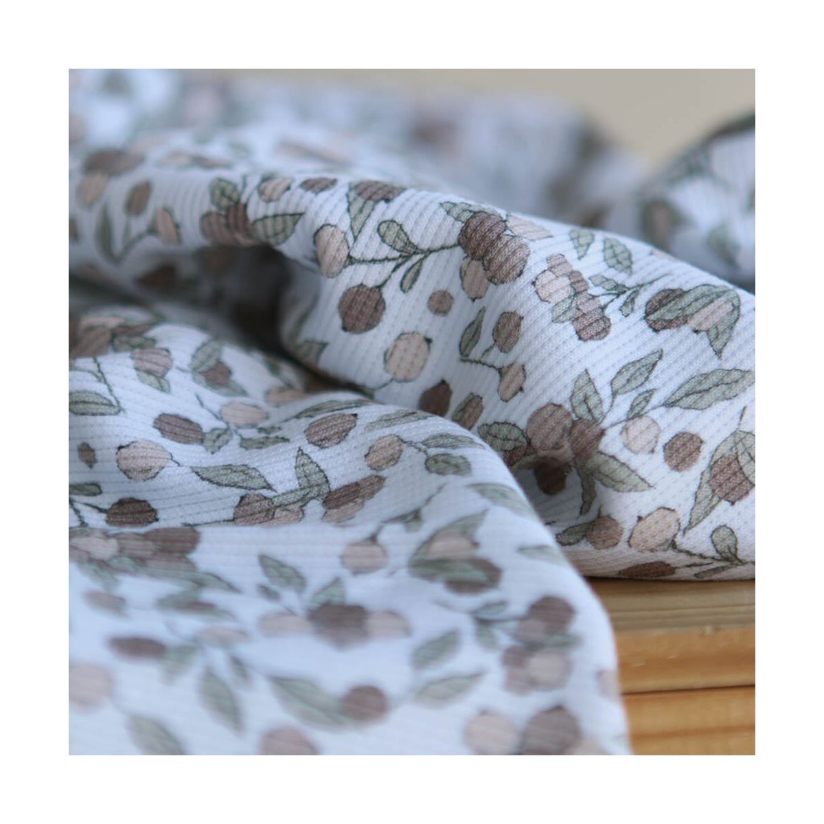 Hind full - Jersey coton côtes fines motif exclusif nature