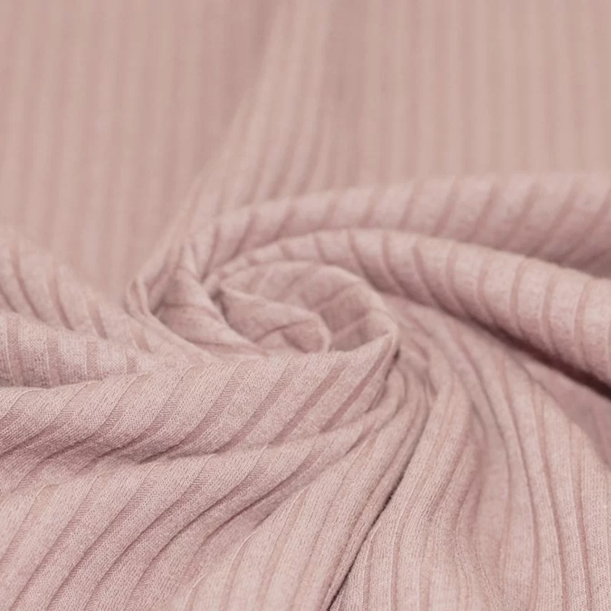 Jersey coton côtes larges coloris rose nude Jersey coton côtes larges coloris rose nude