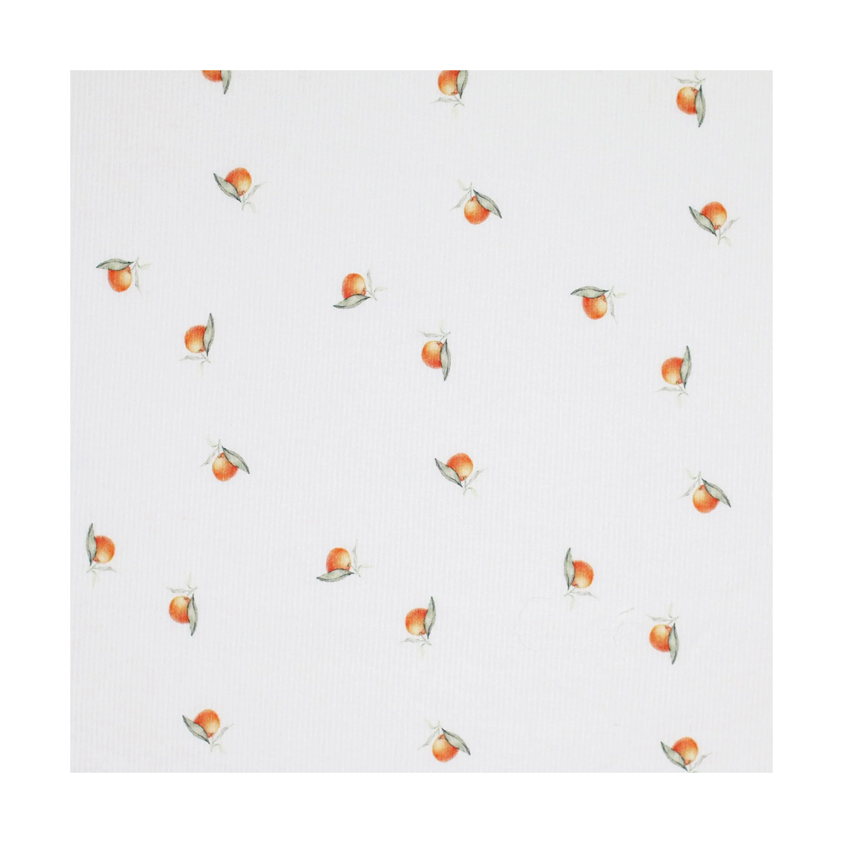 Jersey coton côtes fines à motif petites oranges