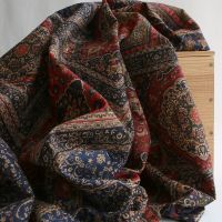 Kiran - Tissu indien en coton imprimé main Hand Block marine