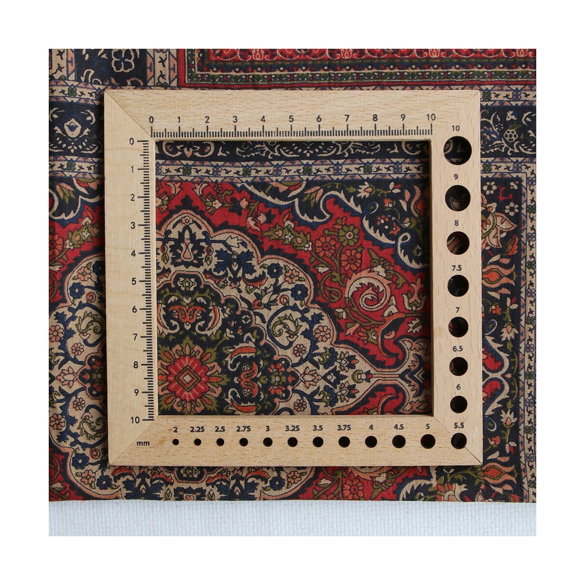 Kiran - Tissu indien en coton imprimé main Hand Block marine