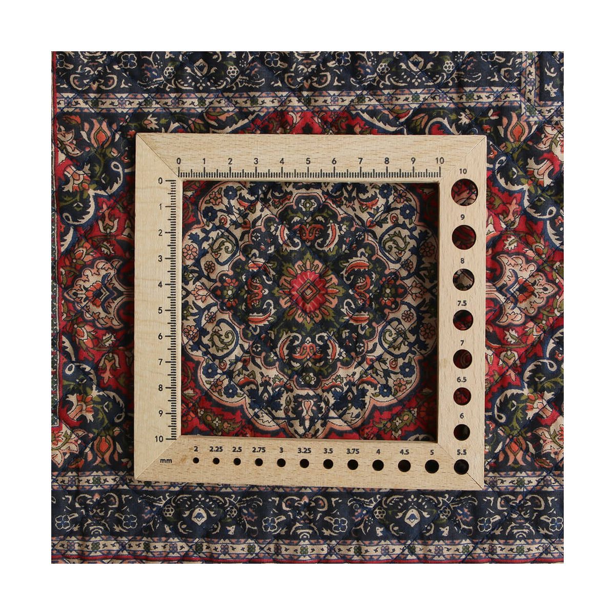 Kiran - Tissu indien matelassé double face coton hand block largeur 100cm
