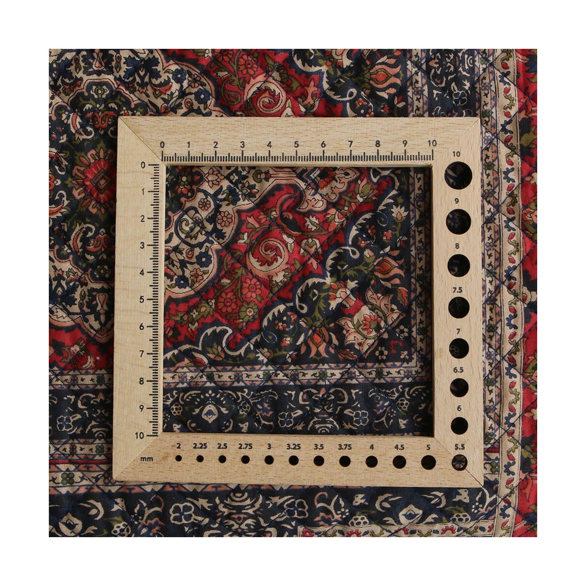 Kiran - Tissu indien matelassé double face coton hand block largeur 100cm