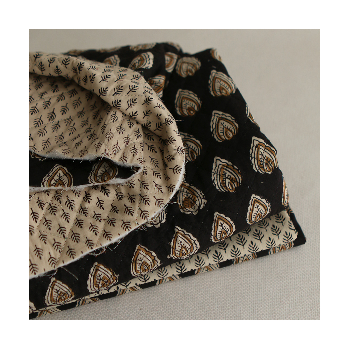 Kamala - Tissu indien coton hand block traditionnel