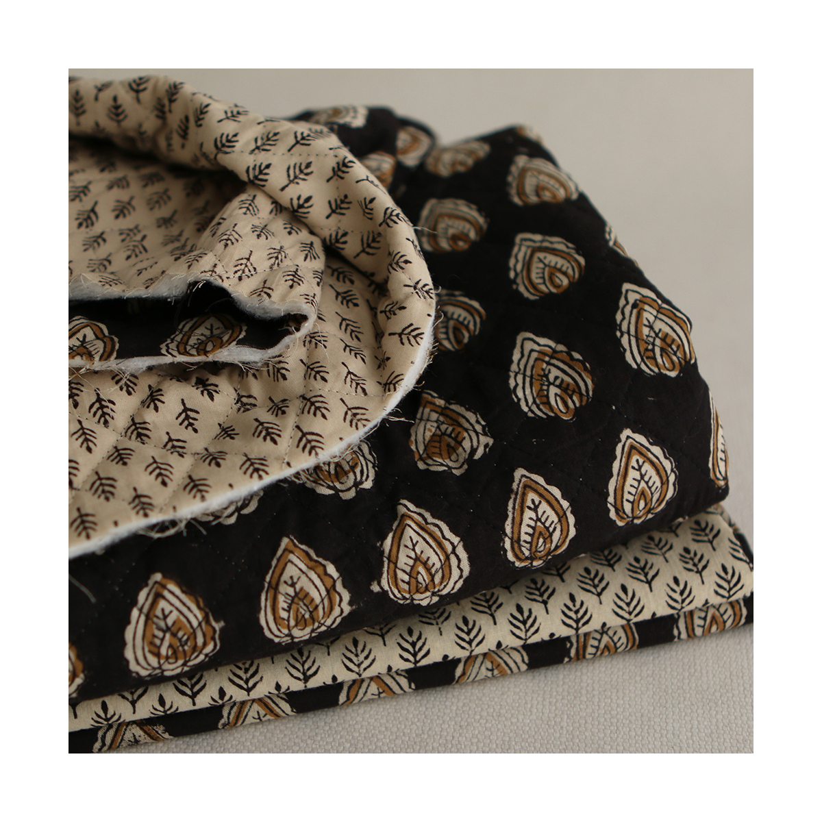 Kamala - Tissu indien coton hand block traditionnel