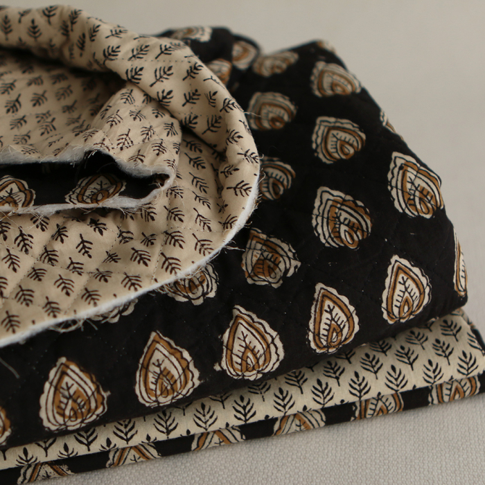Kamala - Tissu indien coton hand block traditionnel