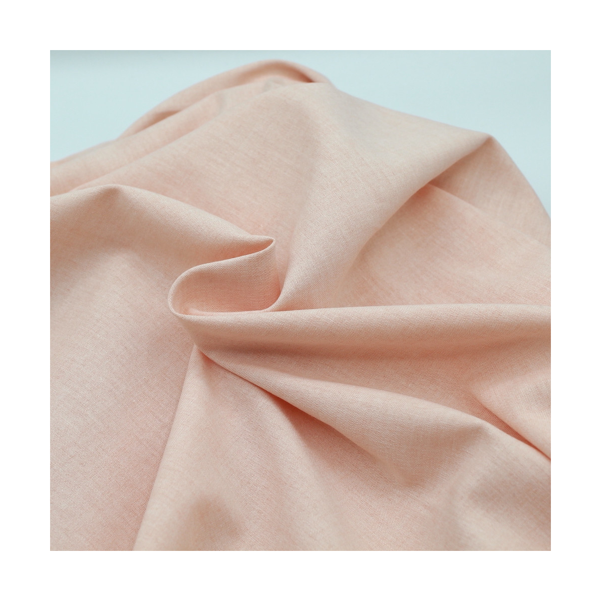 Chambray coton coloris rose poudré Chambray coton coloris rose poudré