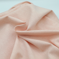 Chambray coton coloris rose poudré